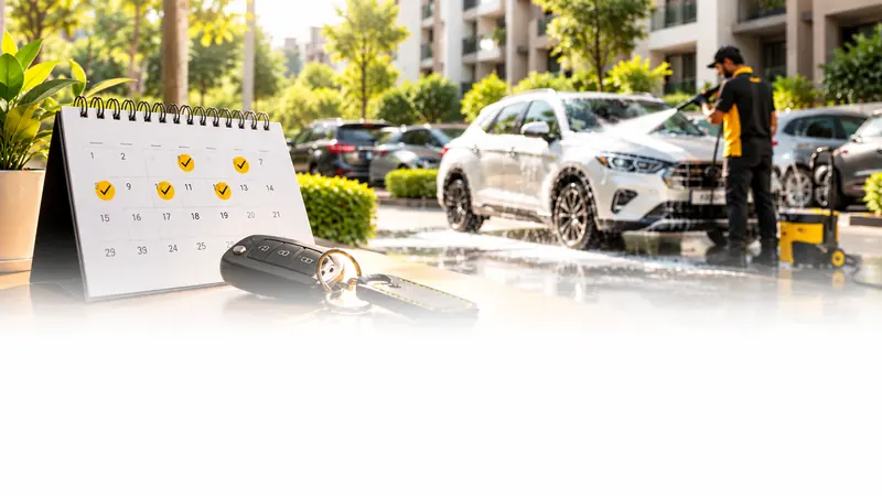 Society car wash plan for apartment residents